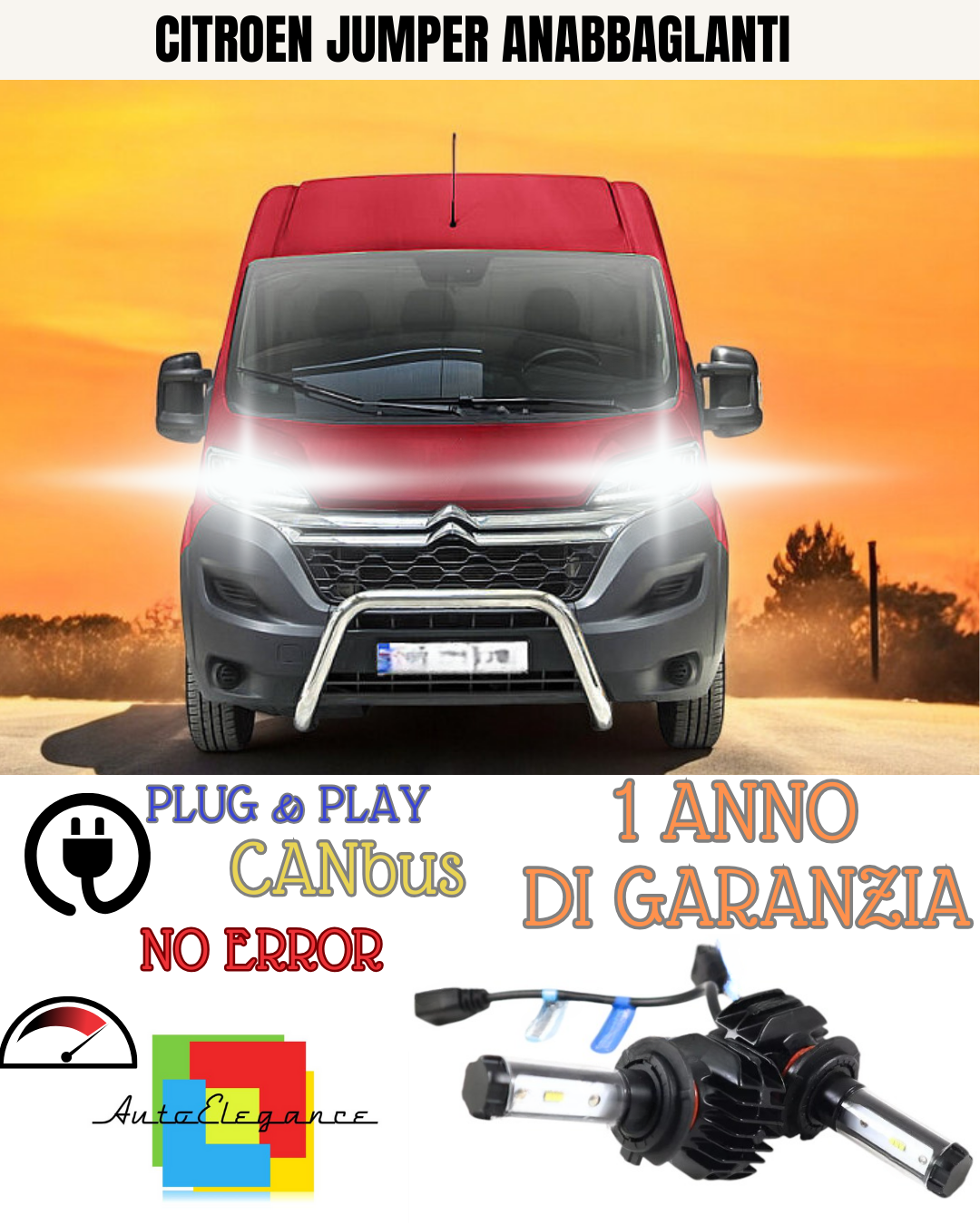 ✨KIT LED CITROEN JUMPER H7 6000K BIANCO ANABBAGLIANTI ✨