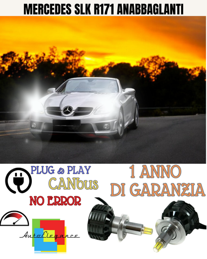 🔥KIT FULL LED ANABBAGLIA H7 6000K LED CANBUS PER LENTICOLARI 360 MERCEDES SLK🔥