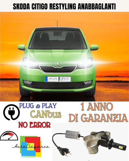 🔥KIT LED SKODA CITIGO RESTYLING H7 6000K ANABBAGLIANTI🔥