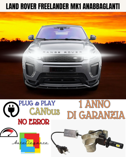🔥KIT LED LAND ROVER FREELANDER MK1 H7 6000K BIANCO LUMEN ANABBAGLIANTI🔥