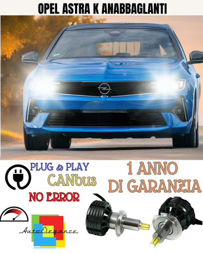 🔥KIT FULL LED ANABBAGLIANTI H7 6000K LED CANBUS PER LENTICOLARI360 OPEL ASTRA🔥