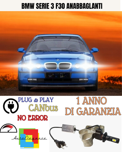 🔥KIT LED BMW SERIE 3 F30  H7 6000K BIANCO ANABBAGLIANTI🔥