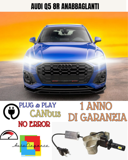 ✨KIT LED AUDI Q5 8R H7 6000K BIANCO 6400 LUMEN ANABBAGLIANTI✨