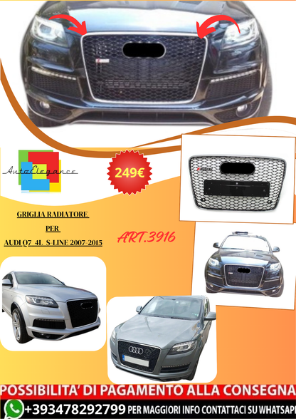 💫ART.3916 Griglia Radiatore per Audi Q7 4L Sline 2007-2015 (Cromata)💫
