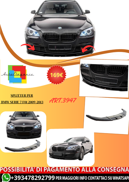 💫ART.3947 Splitter per BMW Serie 7 F01 2009-2013💫
