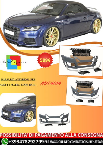 💫ART.4014 Paraurti Anteriori Audi TT 8S 2015- look RSTT💫