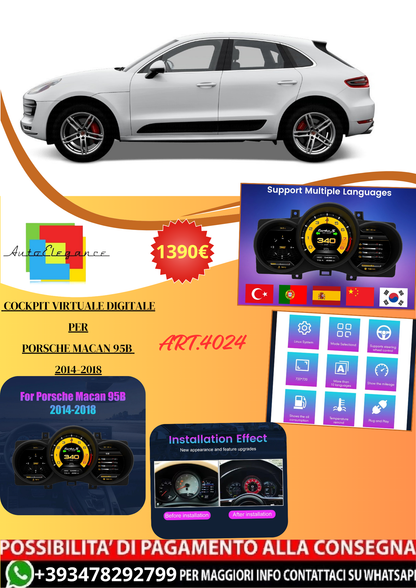 💫ART.4024 Cockpit virtuale digitale per Porsche Macan 95B 2014-2018💫