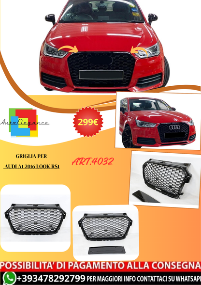💫ART.4032 Griglia per Audi A1 2016 Look RS1💫