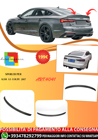 💫ART.4041 Spoiler (in carbonio) Audi A5 Coupe 2017+💫