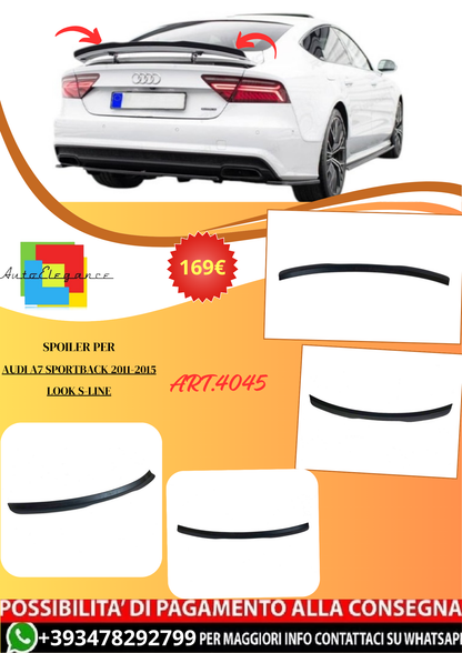 💫ART.4045 Spoiler per Audi A7 Sportback 2011-2015 Look S-LINE💫