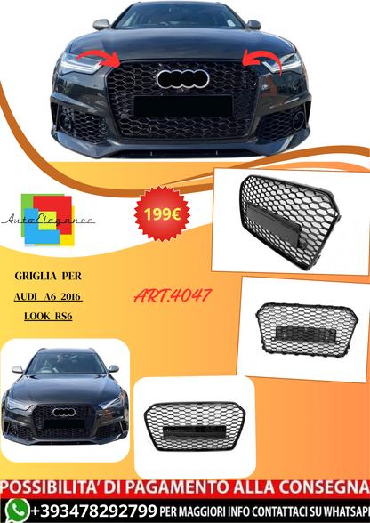 💫ART.4047 Griglia per Audi A6 2016+ Look RS6💫