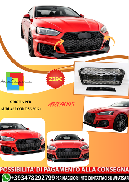 💫ART.4095 Griglia per Audi A5 Look RS5 2017+💫