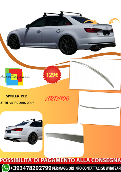 💫ART.4100 Spoiler per Audi A4 B9 2016-2019💫