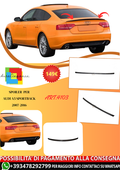💫ART.4103 Spoiler (in carbonio) per Audi A5 Sportback 2007-2016💫