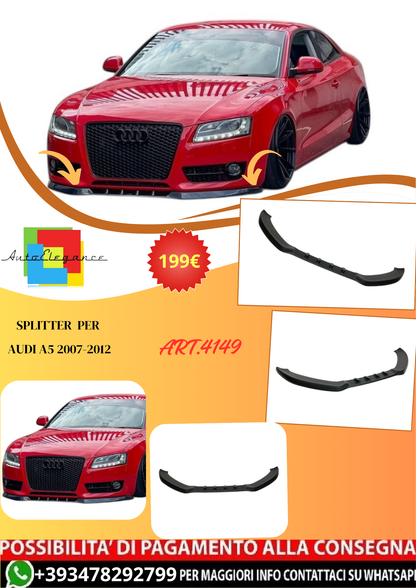 💫ART.4149 Splitter adatto per Audi A5 2007-2012💫