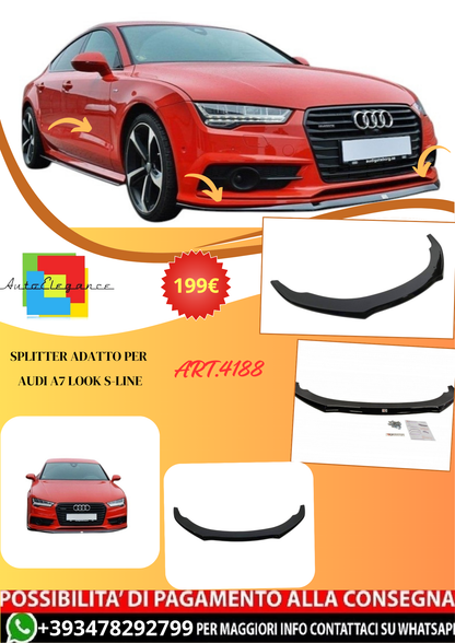 💫ART.4188 Spoiler per Audi A7 look S-Line Nero lucido💫