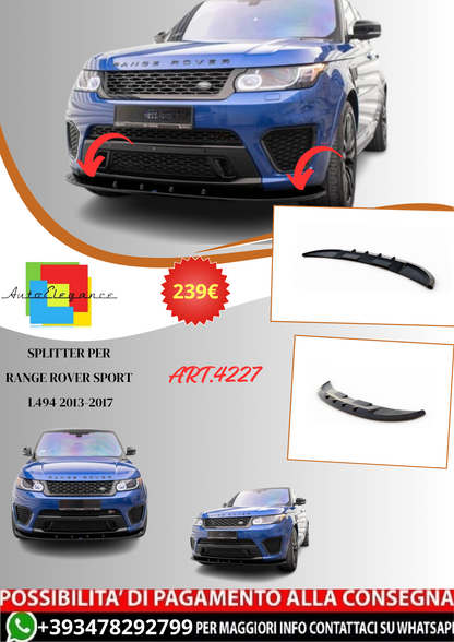 💫ART.4227 Splitter (Nero lucido) per Range Rover Sport L494 2013-2017💫