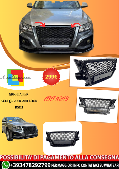 💫ART.4243 Griglia per Audi Q5 2008-2011 Look RSQ5💫