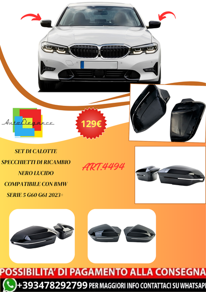 💫ART.4494 Set di Calotte Specchietti di Ricambio per BMW Serie 5 G60 G61 2023💫