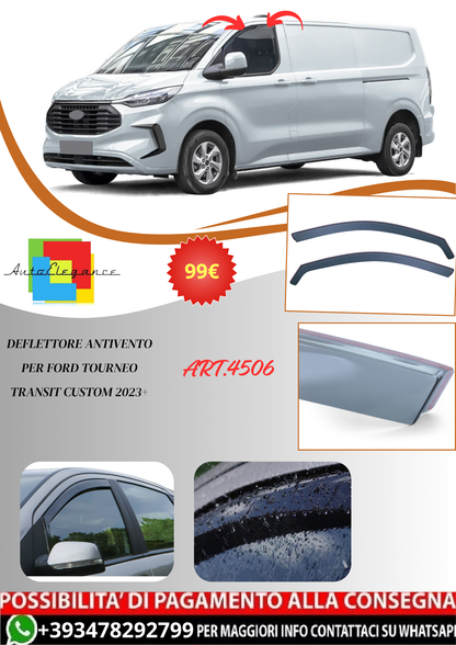 💫ART.4506 Deflettore Antivento per Ford Tourneo Transit Custom 2023+💫