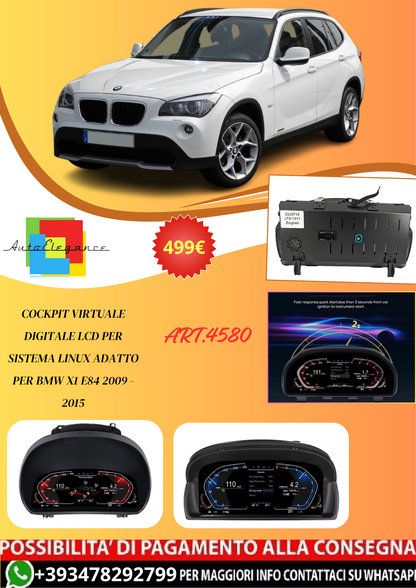 💫ART.4580 Cockpit Virtuale Digitale LCD (Sistema Linux) per BMW X1 2009-2015💫