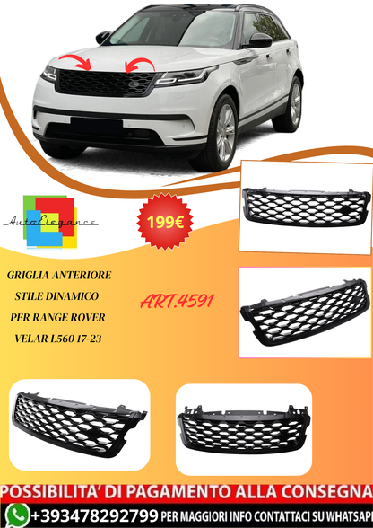 💫ART.4591 Griglia Anteriore Stile Dinamico per Range Rover Velar L560 17-23💫