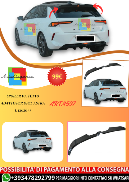 💫ART.4597 Spoiler da tetto adatto per Opel Astra L (2020+)💫