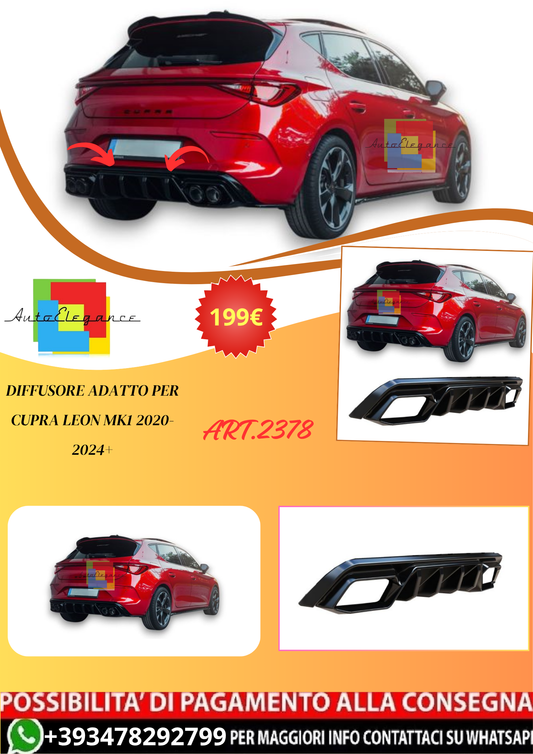 💫ART.2378 DIFFUSORE ADATTO PER CUPRA LEON MK1 2020-2024+💫