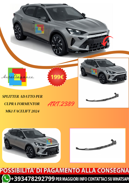 💫ART.2389 SPLITTER ADATTO PER CUPRA FORMENTOR MK1 FACELIFT 2024💫
