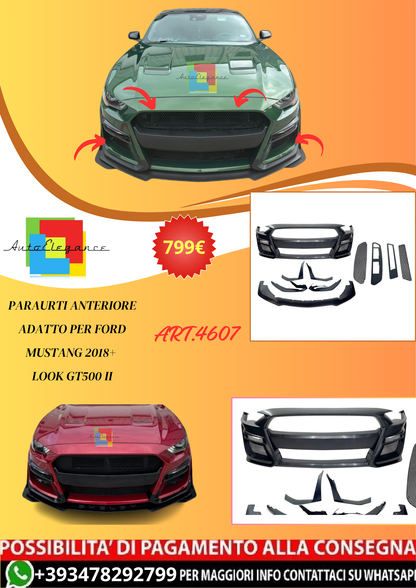 💫ART.4607 Paraurti Anteriore adatto per Ford Mustang 2018+ look GT50 II💫