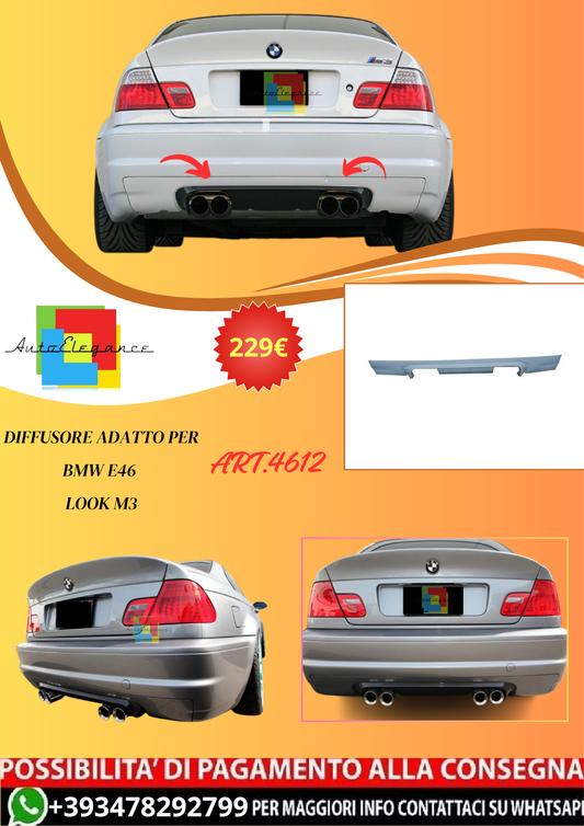 💫ART.4612 Diffusore adatto per BMW E46 Look M3💫