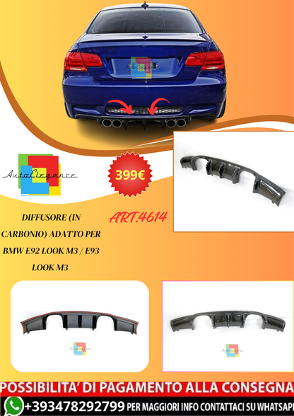 💫ART.4614 Diffusore (In Carbonio) adatto per BMW E92 Look M3 / E93 Look M3💫