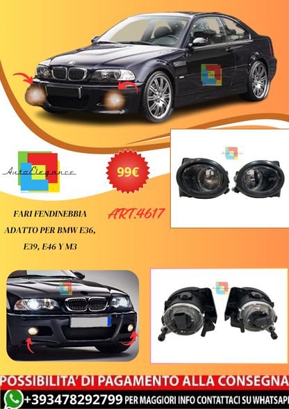 💫ART.4617 Fari Fendinebbia adatto per BMW E36, E39, E46 Y M3💫