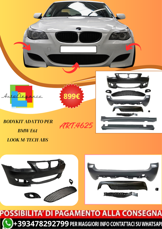 💫ART.4625 Bodykit adatto per BMW E61 Look M-Tech ABS💫