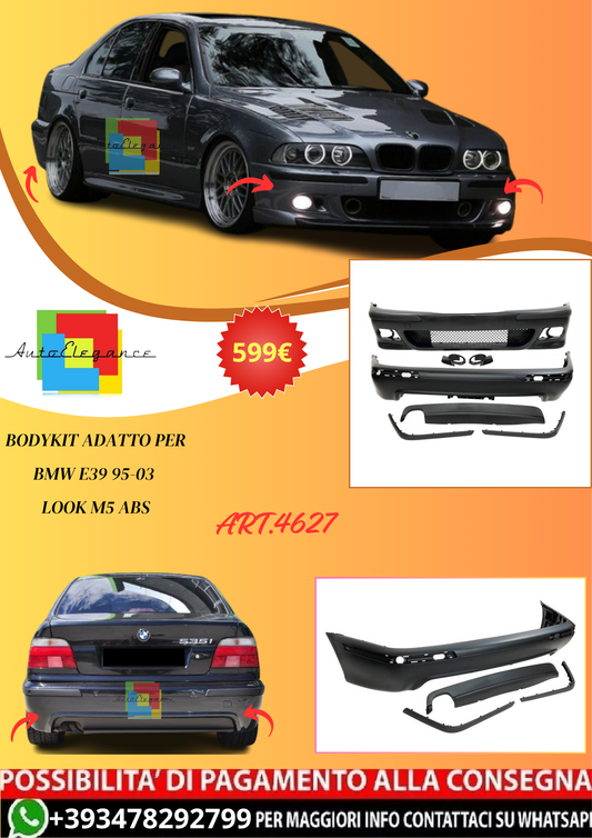 💫ART.4627 BODYKIT ADATTO PER BMW E39 95-03 Look M5 ABS💫