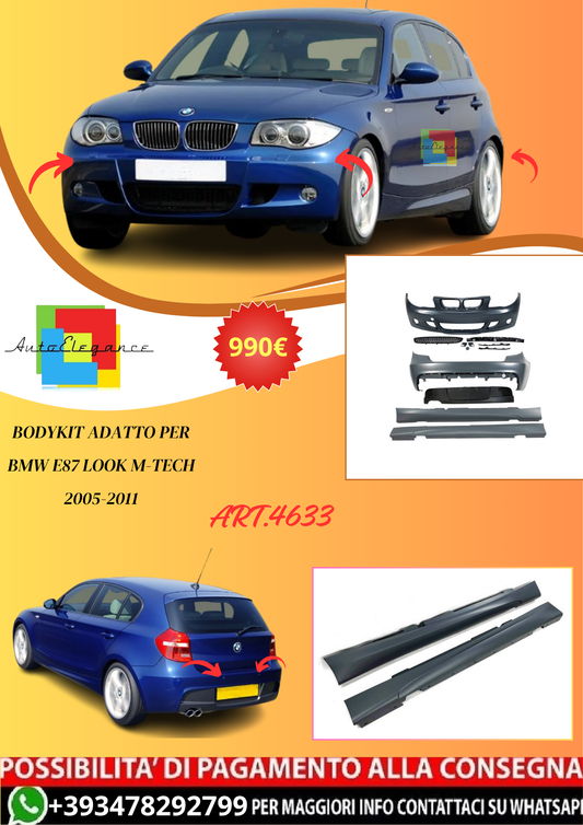 💫ART.4633 BODYKIT ADATTO PER BMW E87 Look M-Tech 2005-2011💫