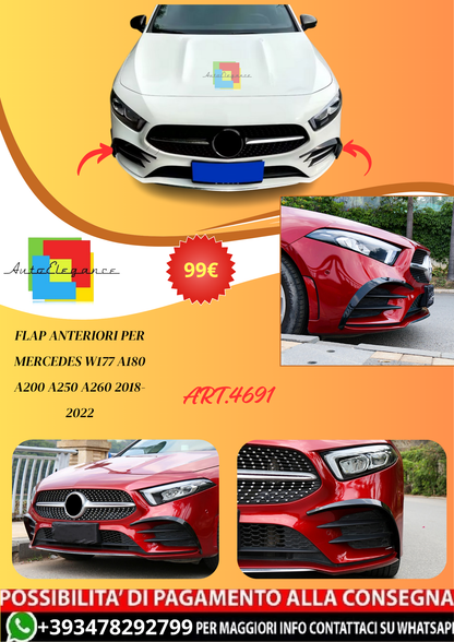 💫ART.4691 FLAP ANTERIORI PER MERCEDES W177 A180 A200 A250 A260 2018-2022💫