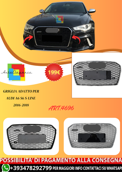 💫ART.4696 Griglia adatto per Audi A6 S6 S-line 2016-2018💫