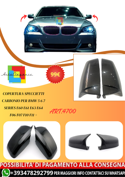 💫ART.4700 Copertura Speccietti Carbonio per BMW 5 6 7 Series E60 E61 F10 F11💫