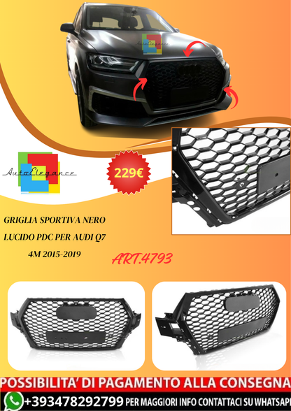💫ART.4793 GRIGLIA SPORTIVA NERO LUCIDO PDC PER AUDI Q7 4M 2015-2019💫 (Copia)