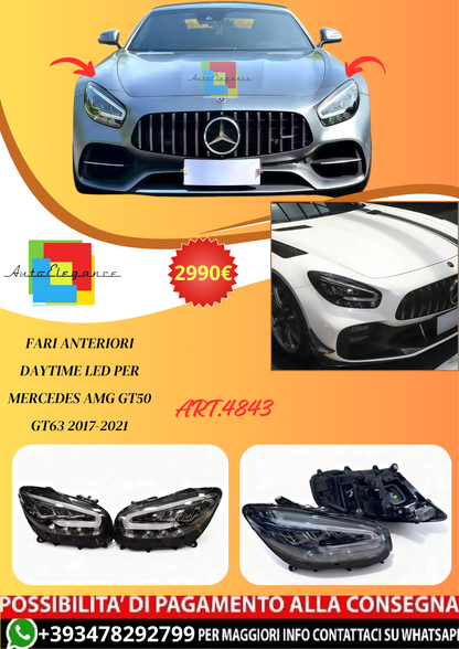 💫ART.4843 Fari Anteriori Daytime LED per Mercedes AMG GT50 GT63 2017-2021💫