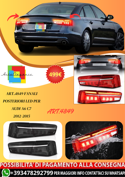💫ART.4849 Fanali Posteriori LED per Audi A6 C7 2012-2015💫