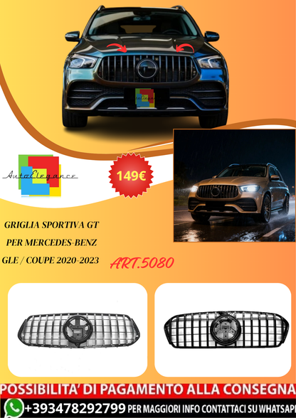 💫ART.5080 Griglia Sportiva GT Per Mercedes-Benz GLE / Coupe 2020-2023 💫
