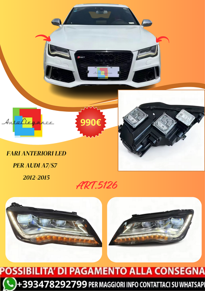 💫ART.5126 Fari Anteriori LED per Audi A7/S7  2012-2015💫