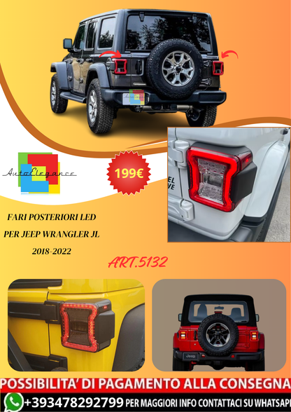 💫ART.5132 Fari Posteriori LED per Jeep Wrangler JL 2018-2022💫