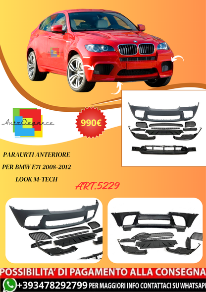 💫ART.5229 Paraurti Anteriore per BMW E71 2008-2012 Look M-Tech💫