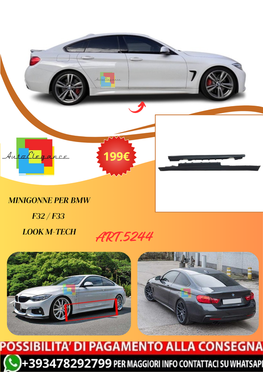 💫ART.5244 Minigonne per BMW F32 / F33 Look M-Tech💫
