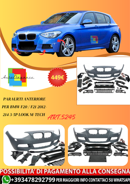 💫ART.5245 Paraurti Anteriore per BMW F20 / F21 2012-214 3-5P Look M-Tech💫