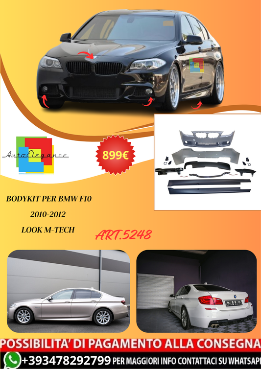 💫ART.5248 Bodykit per BMW F10 2010-2012 Look M-Tech 💫