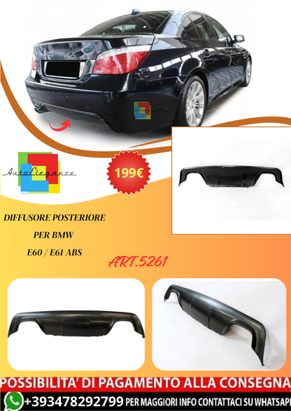 💫ART.5261 Diffusore Posteriore per BMW E60 / E61 ABS💫